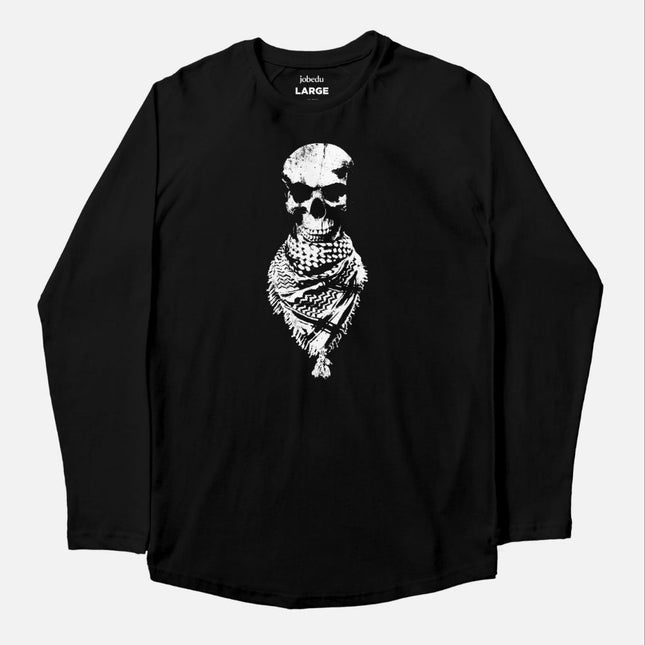 Skull Hatta | Adult Graphic Longsleeve Tshirt - Adult Graphic Longsleeve Tshirt - Jobedu Jordan