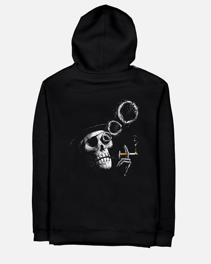 Smoking Skull | Unisex Adult Zipup - Graphic Zipup - Unisex - Jobedu Jordan