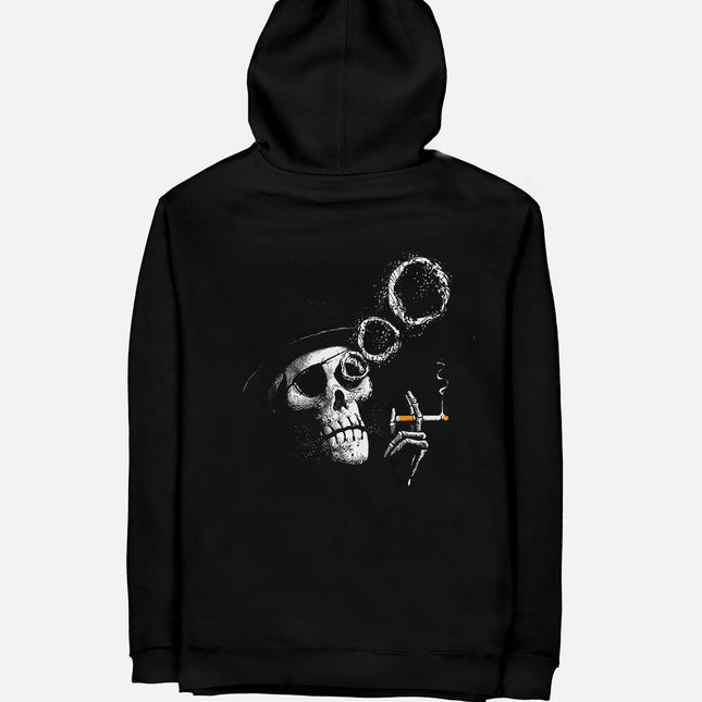 Smoking Skull | Unisex Adult Zipup - Graphic Zipup - Unisex - Jobedu Jordan