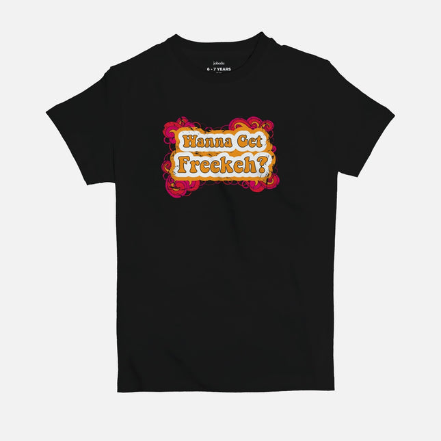 Wanna Get Freekeh | Kid's Basic Cut T-shirt - Graphic T-Shirt - Kids - Jobedu Jordan