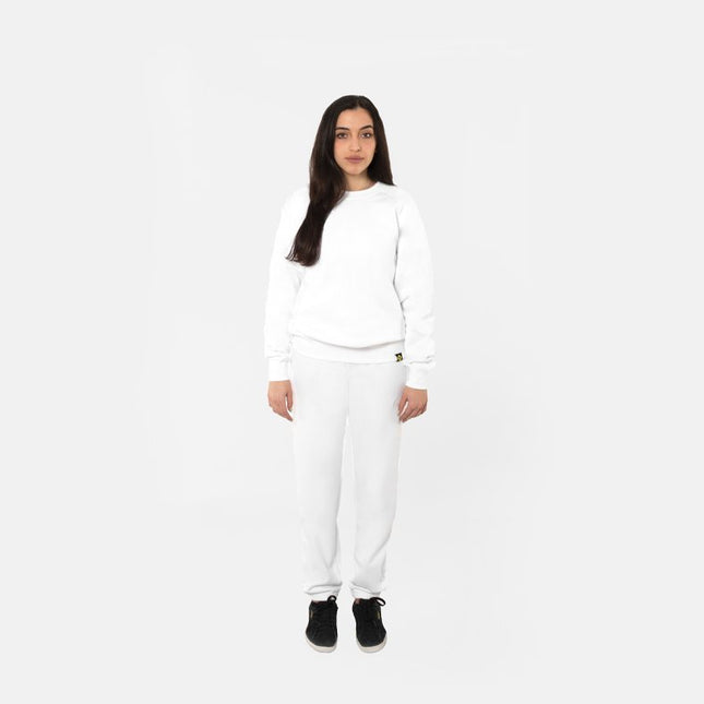 White | Women's Straight Leg Jogger - Straight Cuffed Leg Jogger - Women - Jobedu Jordan